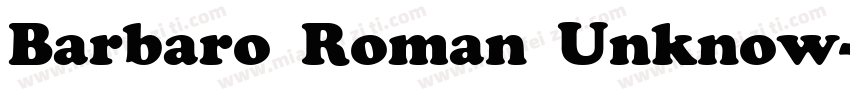 Barbaro Roman Unknow字体转换